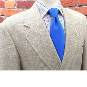 40 LONG- VTG LAZARUS 100% SILK SPORT COAT WHEAT
